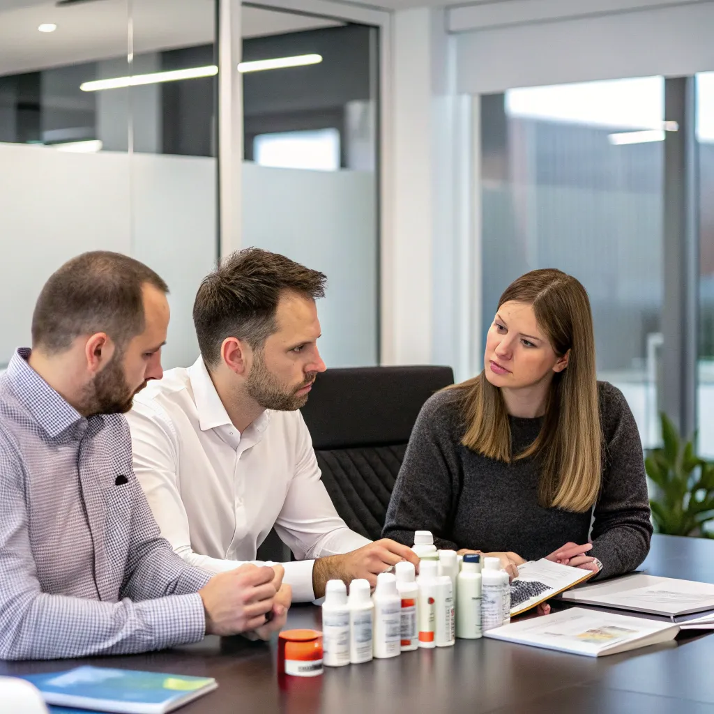 CYRANTHIVOX team discussing products